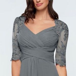 Azazie mother of the bride dress. Steel Grey. NWT